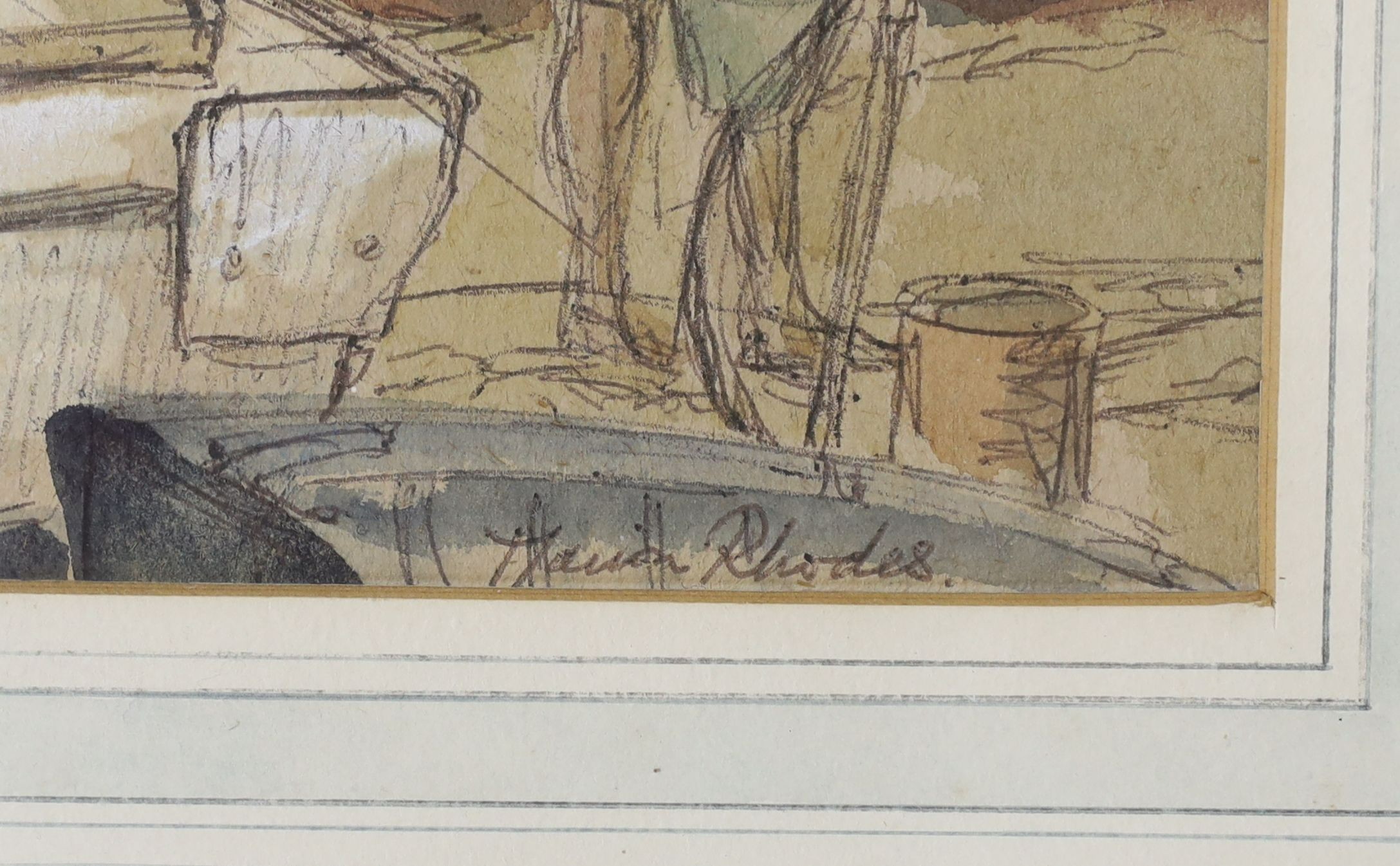 Marion Rhodes (1907-1998), watercolour, 'Aldeburgh, Suffolk', signed, 34 x 43cm